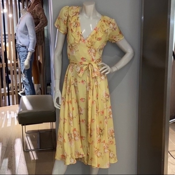 BY TiMo Ruffle Trimmed, Midi-Style Wrap Dress w/ Open Back in Pink NWOT/sz L - Picture 11 of 16